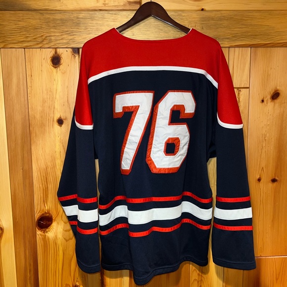 VTG America USA Hockey Stitched Steve & Barry’s Reversible Jersey Sweatshirt XXL - Picture 3 of 11